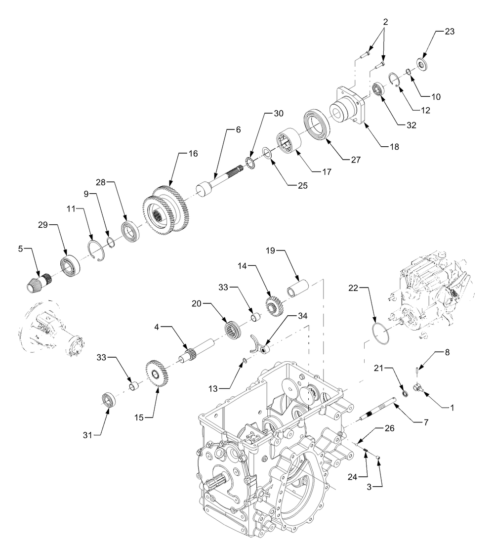 Traction Drive - 4wd Diagram and Parts List for 7304 54AD741100-54AT741100-54BD741100-54BT741100 Cub Cadet Lawn Tractor